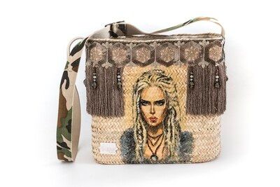 Lagertha hand painted basket