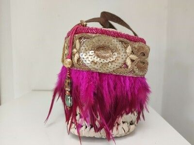 Party bag with feather