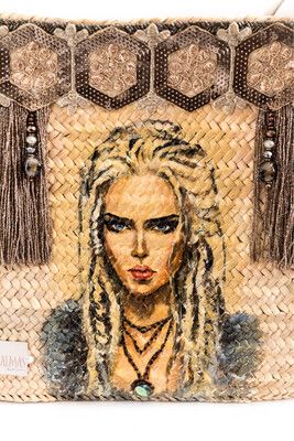 Lagertha hand painted basket